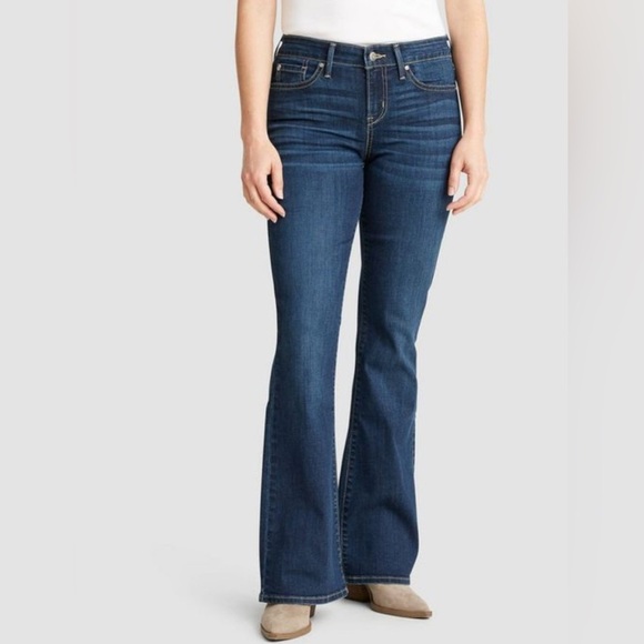 Levi's Blue Flare Wide Leg Jeans - Picture 1 of 13